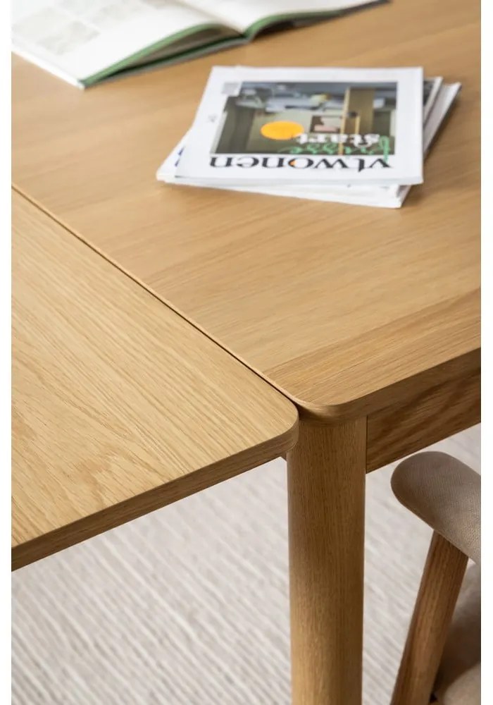 Tavolo da pranzo pieghevole in legno di quercia di colore naturale 100x200 cm Atlantic - Actona