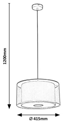 Rabalux - Lampadario su filo 3xE27/40W/230V