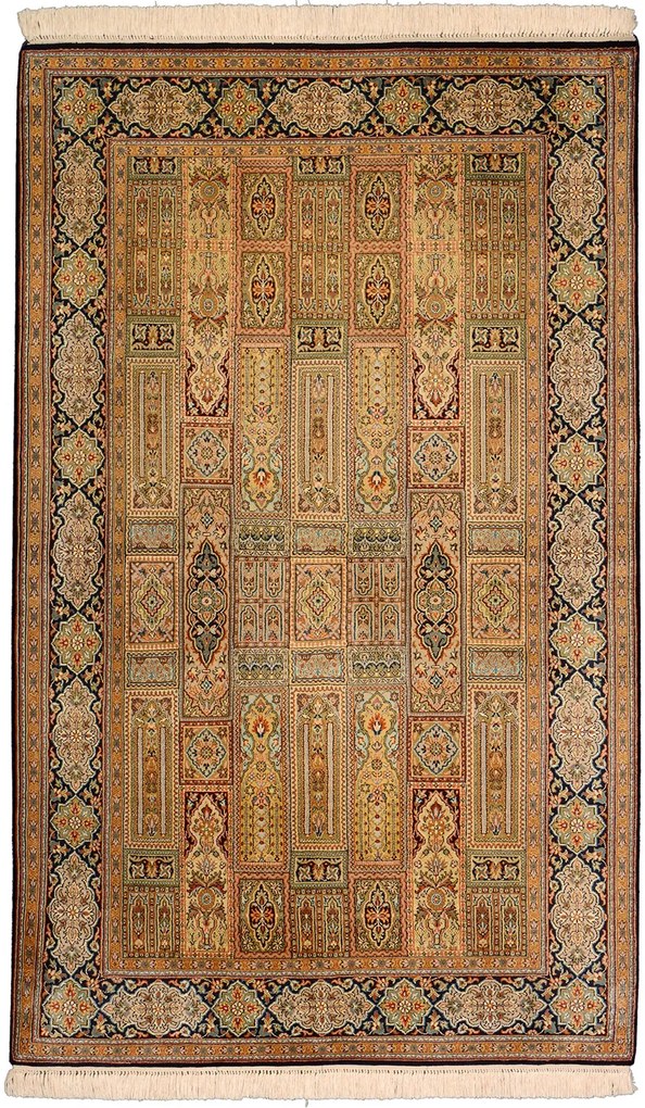 Cashmere Silk Tappeto 160x100 Beige (Indian) Annodato A Mano