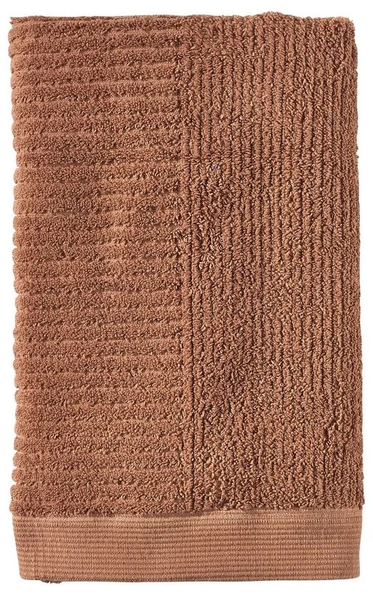 Asciugamano in cotone arancio-marrone 50x100 cm Classic - Zone