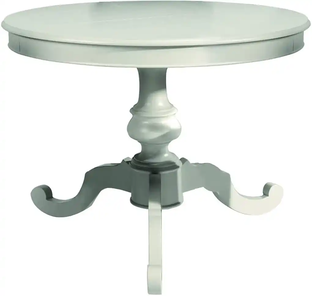 Tavolo rotondo ISOLA in legno bianco allungabile diametro 100 cm