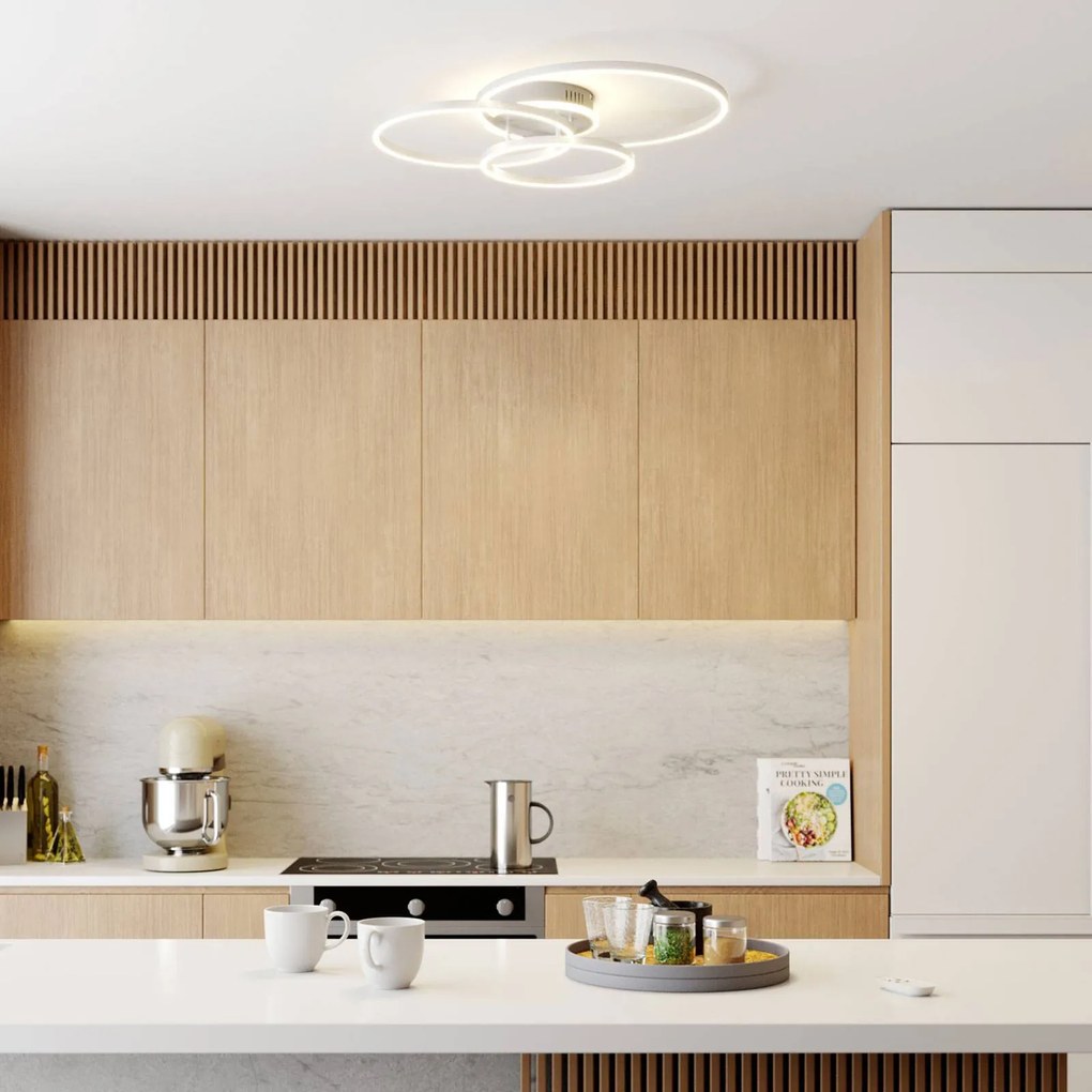 Lindby Smart Plafoniera LED Tula, telecomando, Tuya CCT