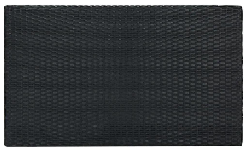 Tavolo da bar da giardino nero 100x60,5x110,5 cm polyrattan