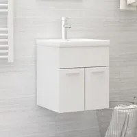 Mobile con Lavabo Integrato Bianco Lucido in Legno Multistratocod mxl 96728