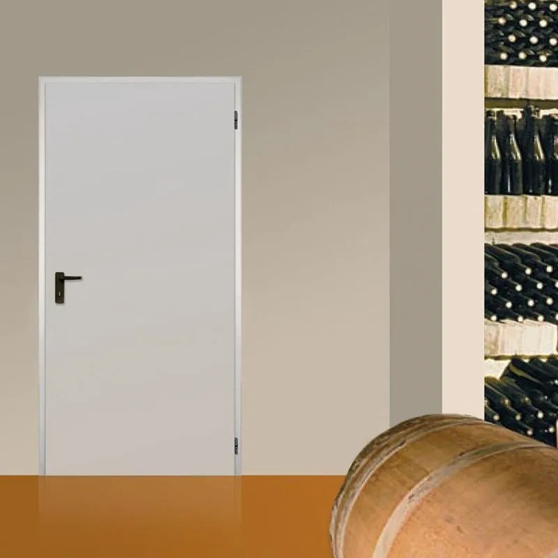 Porta per cantina a battente Tam in acciaio zincato verniciato colore avorio, L 100 x H 205 cm, apertura reversibile