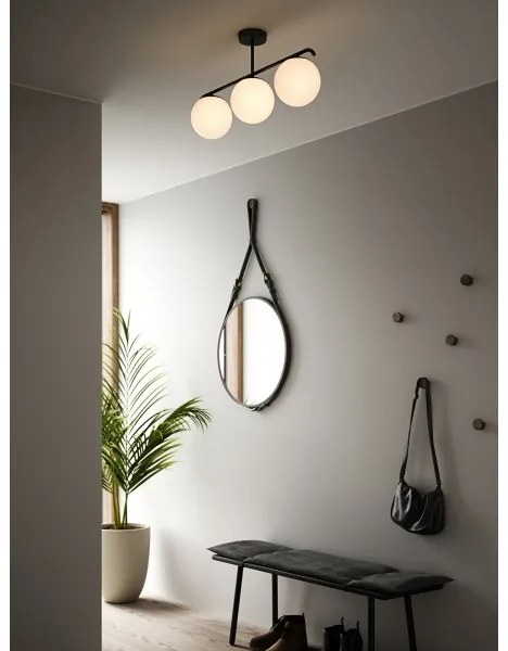 Nordlux - Lampadario a sospensione con supporto rigido GRANT 3xE14/25W/230V nero