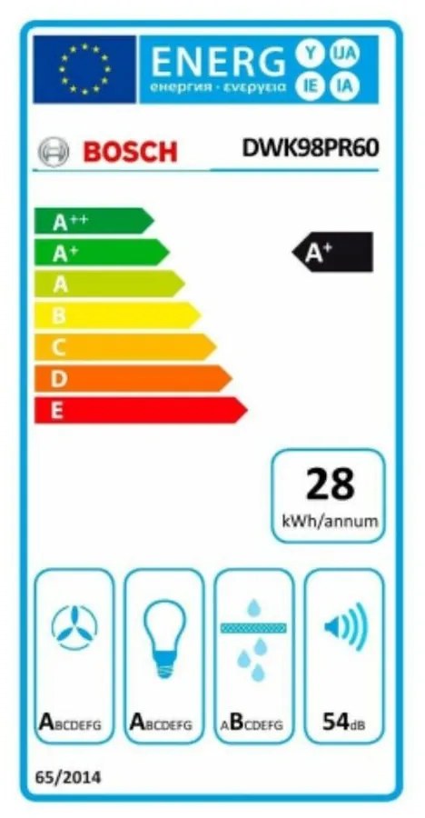 Cappa Classica BOSCH DWK98PR60 90 cm 840 m3/h 166W A+
