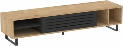 Mobile Porta TV Da Terra 160 Cm Con Anta Frontale Rovere E Antracite Zeffiro