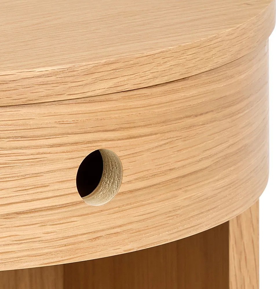 Comodino colore naturale chiaro con effetto rovere Paron – Actona