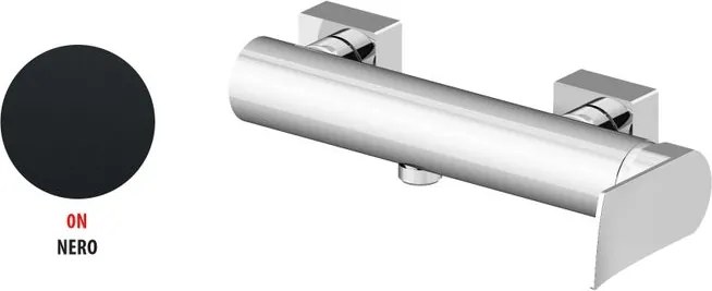 Rubinetto per doccia getto laminare cristallino ad incasso monocomando Soffio nero opaco GATTONI RUBINETTERIA