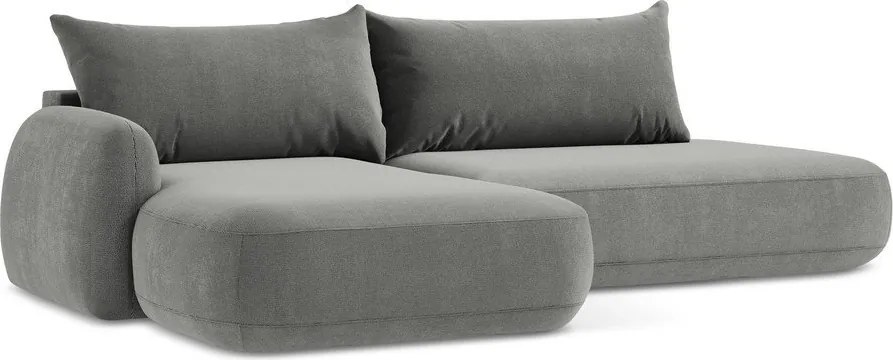 Divano angolare grigio allungabile (con penisola a sinistra/con chaise lounge) Hale – Makamii