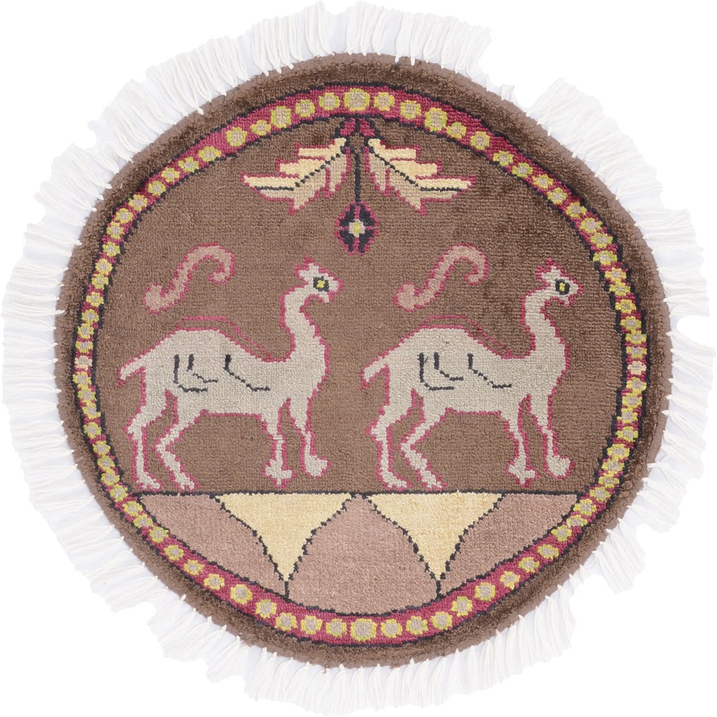 Agra Tappeto orientale 40x40 (Indian) Annodato A Mano