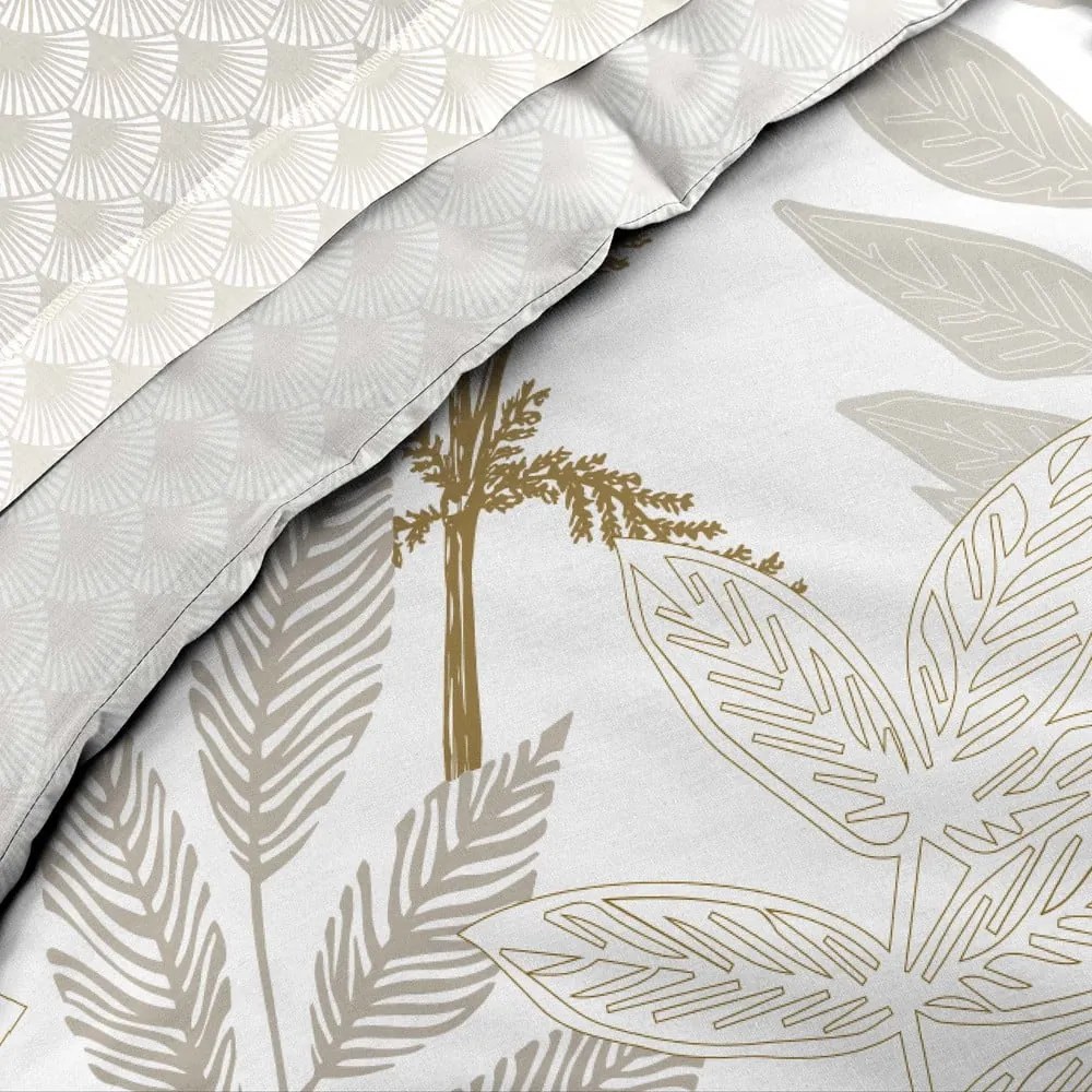 Set copripiumino e federa beige in cotone per letto matrimoniale ed esteso con lenzuolo incluso/6 pezzi 240x220 cm Raoni – douceur d'intérieur