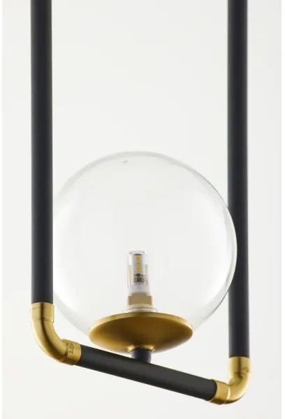 Jupiter 2023 - Lampadario a sospensione con filo ZAFRA 1xG9/10W/230V nero/oro/limpido