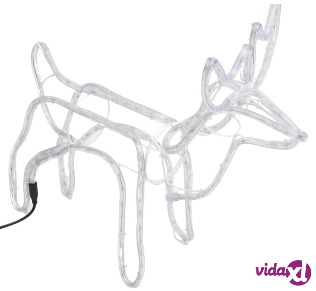 vidaXL Figure Natalizie Renne 2 pz Bianco Freddo 60x30x60 cm