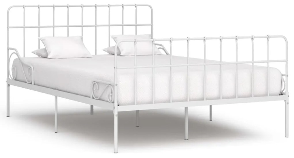 Giroletto Con Doghe Bianco İn Metallo 140x200 Cm /