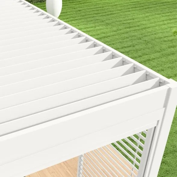 Pergola bioclimatica Ombréa addossata 3x4M in alluminio