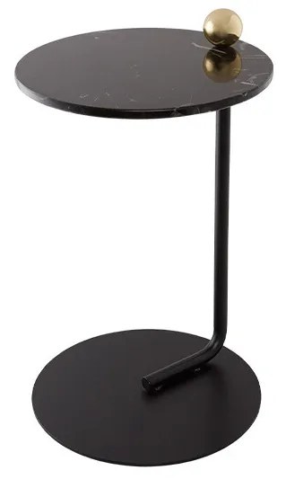 AYTM - Castellum Side Table Ø40xH60 Nero/Nero Marmo AYTM