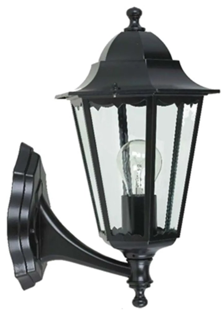 Applique Esterno Sawyer Alluminio Nero Su 1 Luce E27 Ip44