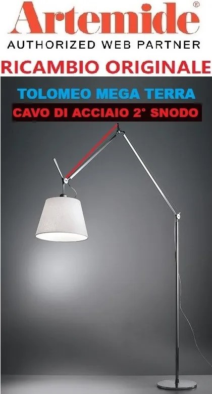Artemide Cavo di acciaio 2° snodo Tolomeo mega terra