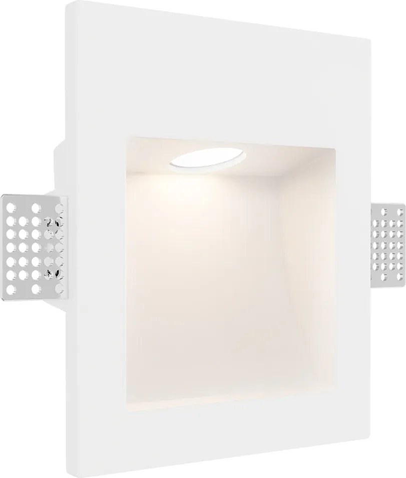 Applique da Incasso Segnapasso GU11 Compatta in Gesso Pitturabile