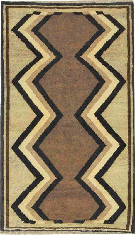 Teppich Tappeto 90x150 Beige (Iran) Annodato A Mano