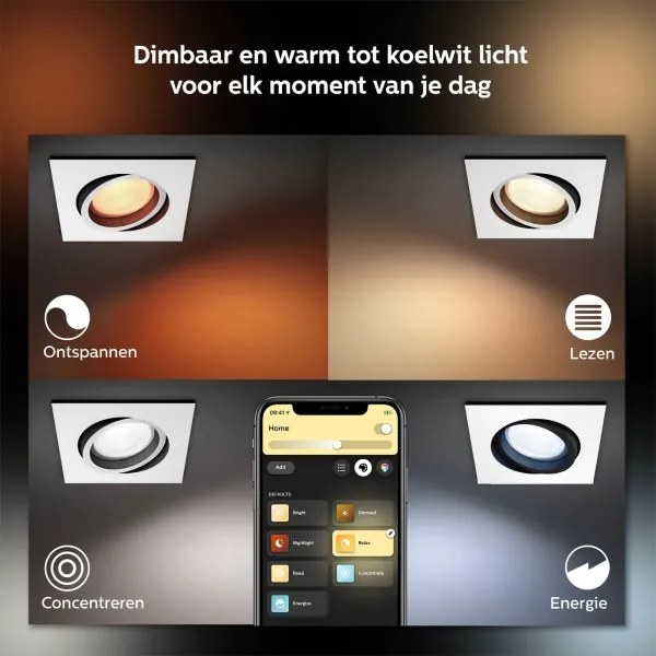 Philips 50551/31/P7 - LED RGB Lampada da incasso Hue CENTURA 1xGU10/5,7W/230V