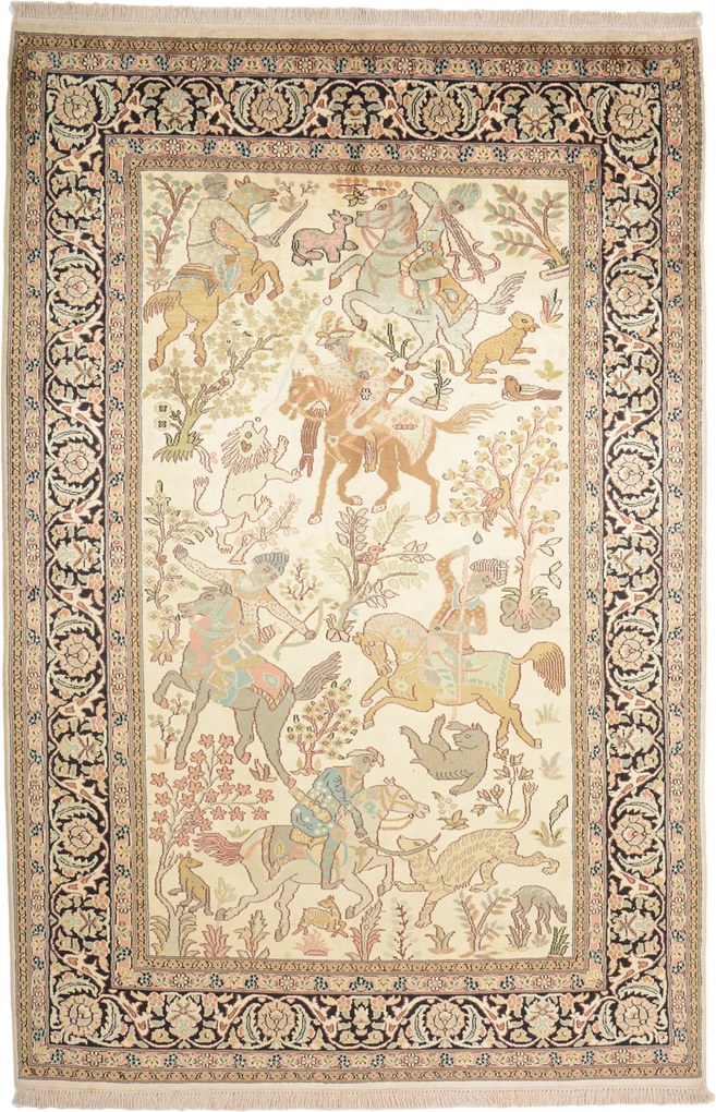 Cashmere Silk Tappeto orientale 140 x 210 (Indian) Annodato A Mano