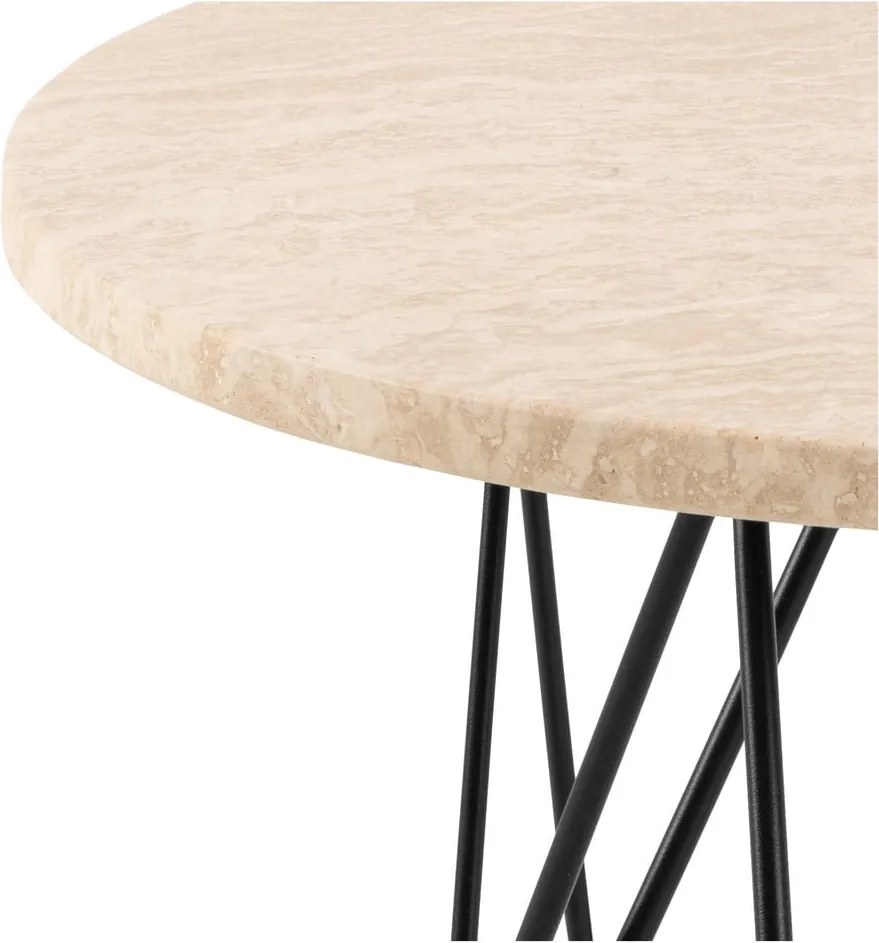 Tavolino rotondo con piano in marmo ø 55 cm Prunus - Actona