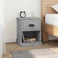 Comodini 2 pz Grigio Cemento 39x39x47,5 cm in Legno Multistrato 816137