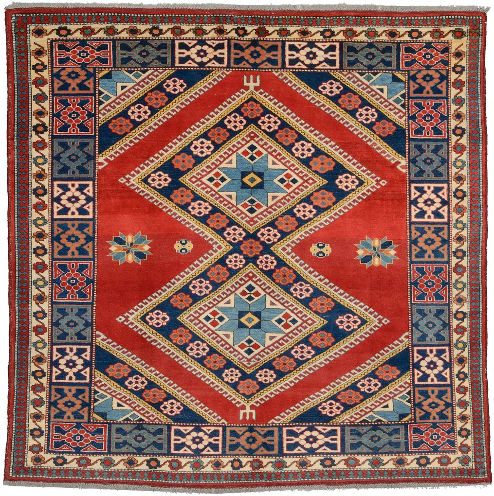Kazak Tappeto 180 x 180 Beige (Pakistan) Annodato A Mano