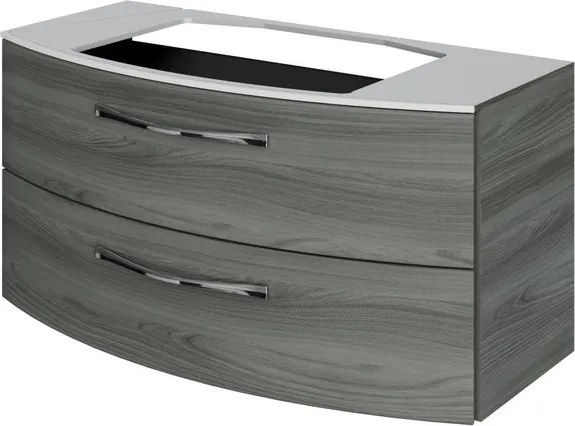 Mobile da bagno sospeso sotto lavabo L 99 x H 49.2 x P 46.2 cm grigio, 2 cassetti PELIPAL Cassca