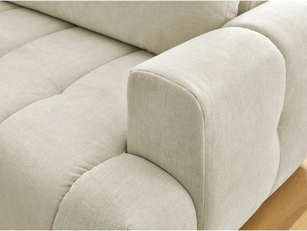 Divano angolare beige allungabile e con contenitore (penisola a sinistra/a L) Fuji – Bobochic Paris