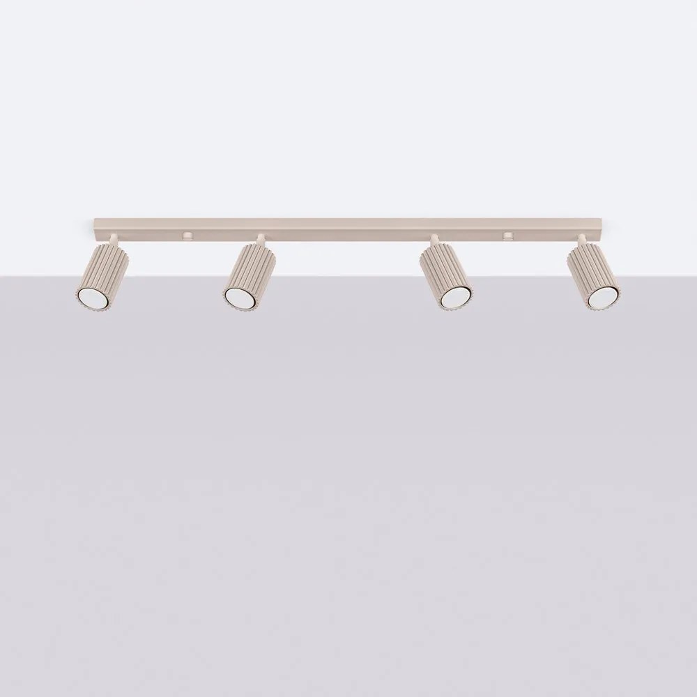 Faretto grigio tortora in metallo 6,5x81 cm Gleam – Sollux