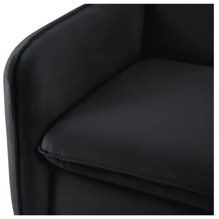 Divano letto in velluto nero 214 cm Vienna - Cosmopolitan Design