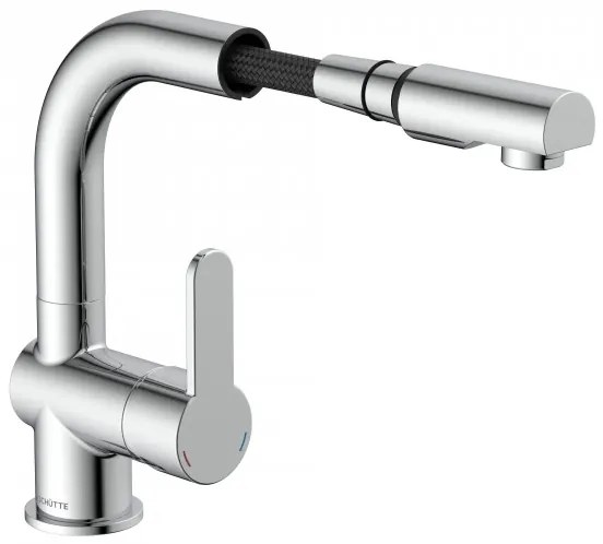 Schütte 79710 - Rubinetto per lavello LONDON con doccetta estraibile, finitura cromata lucida