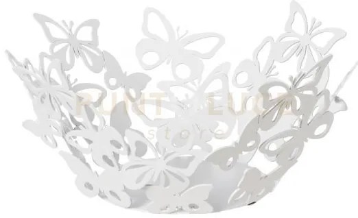 Centrotavola moderno farfalloso piccolo bianco marmo