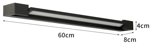 Brilagi-LED Lampada per specchio da bagno AQUA LINE LED/18W/230V 60 cm IP44 nero