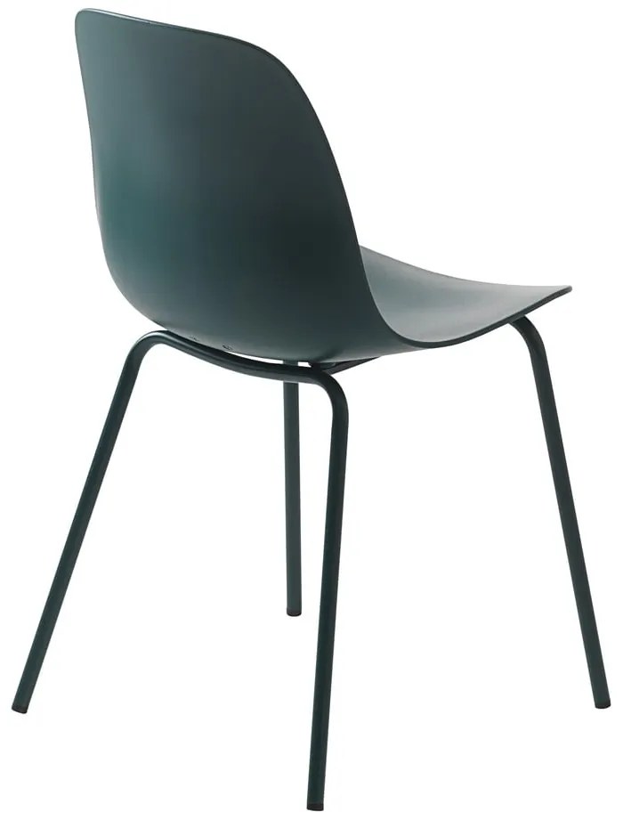 Sedia da pranzo in plastica turchese Whitby - Unique Furniture