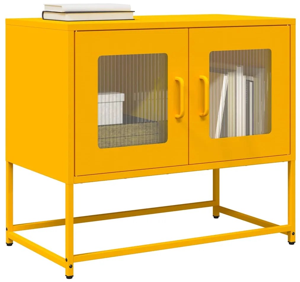 Mobile Tv Giallo Senape 68x39x60,5 Acciaio Laminato A Freddo /