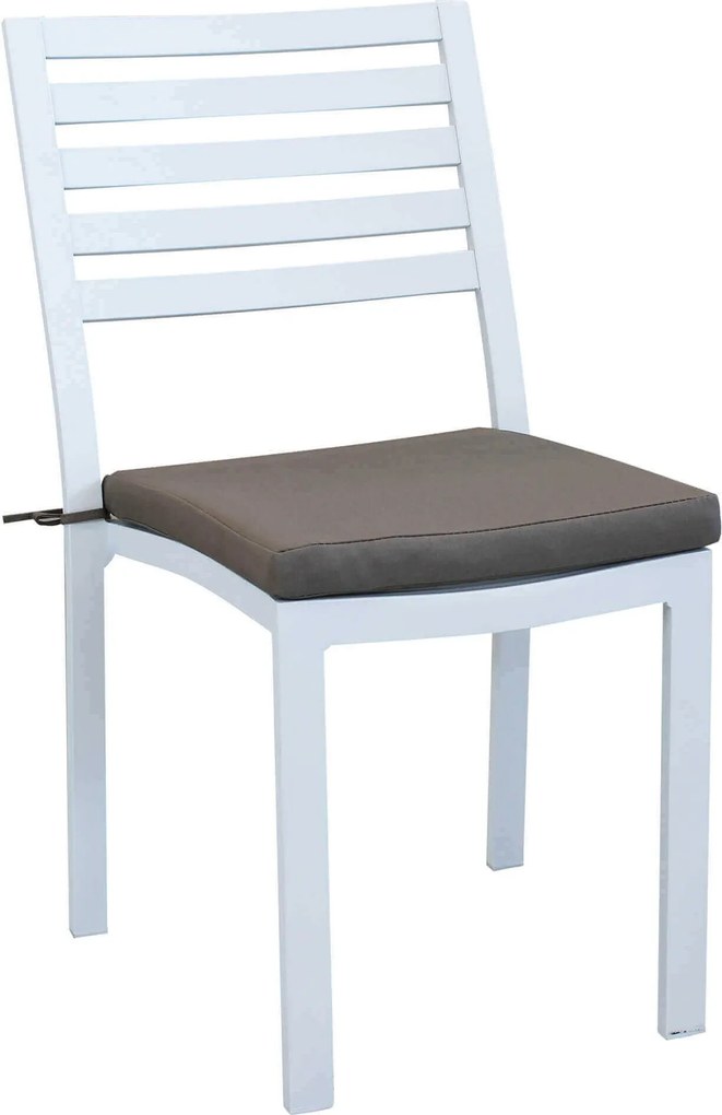 DEXTER - sedia da giardino in alluminio impilabile con cuscino