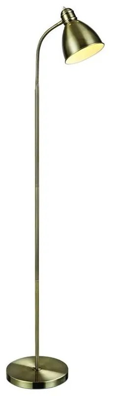 Lampada da terra dorata con paralume in metallo (altezza totale 145 cm) Nitta – Markslöjd