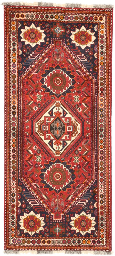 Shiraz Tappeto 90 x 190 (Iran) Annodato A Mano