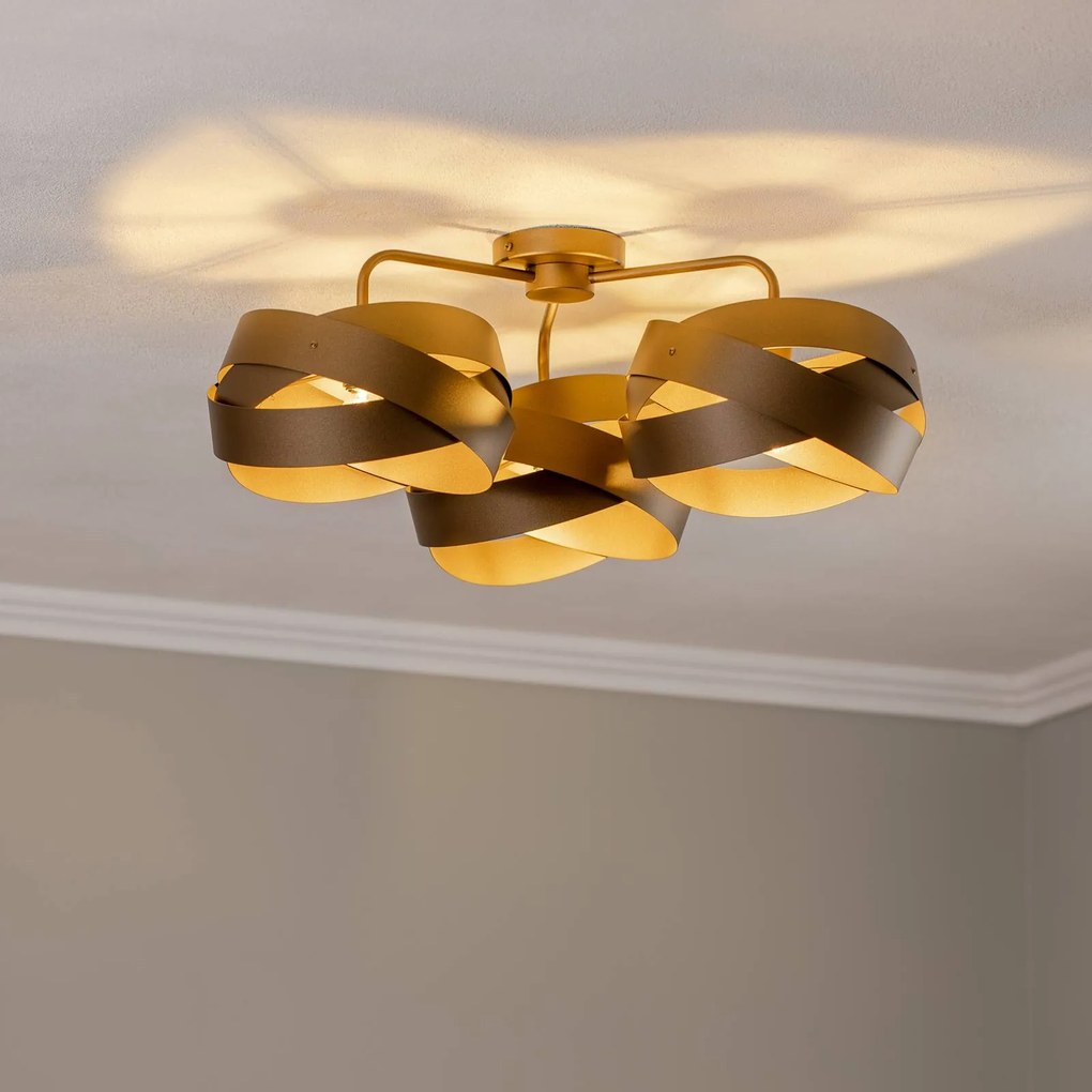 Plafoniera soffitto Tornado Euluna, dimmerabile, Marrone / Ruggine, Soggiorno / Sala da pranzo, Metallo, Moderno, Plafoniera