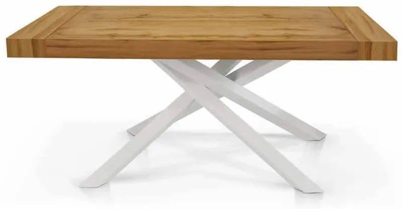 FLORA - tavolo in legno e acciaio 160 x 90