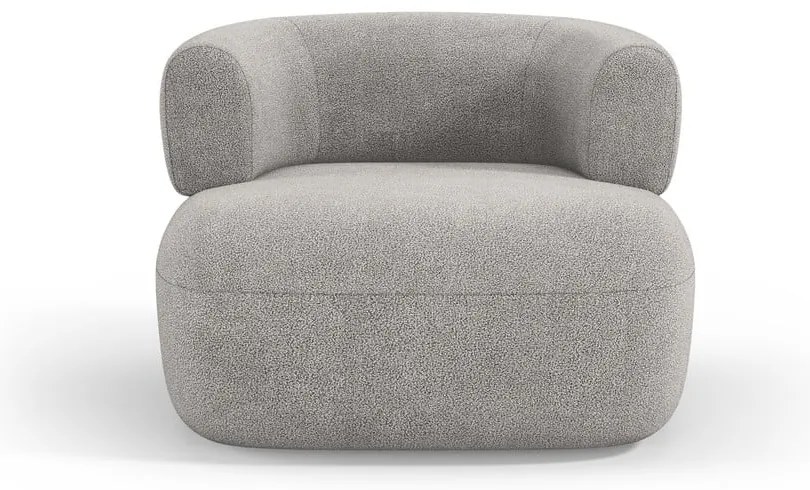 Poltrona grigio chiaro in tessuto bouclé Jenny - Micadoni Home