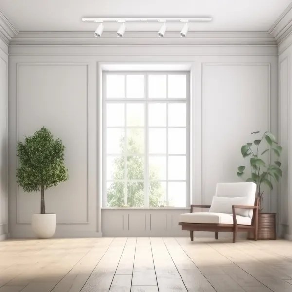 Faretto per sistema a binario PIPE 4xGU10/10W/230V bianco