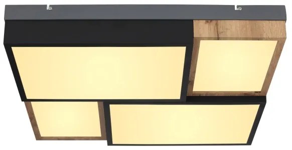 Globo 67286-50 - Plafoniera LED GUNDI LED/50W/230V marrone/nero