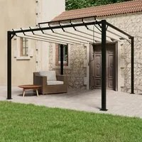 Pergolato a Lamelle 3x3m Crema in Tessuto e Alluminio cod 9361