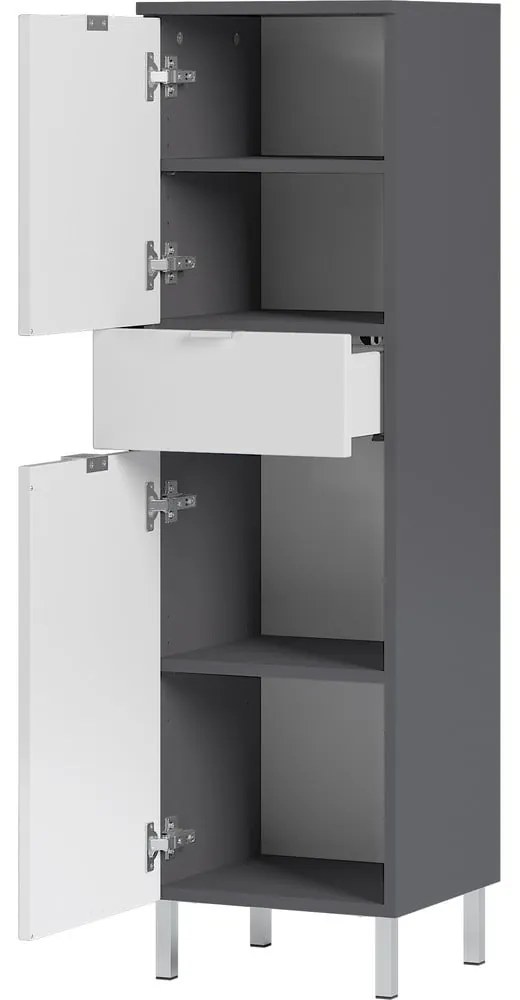 Mobile bagno alto bianco e grigio 34x120 cm Mauresa - Germania